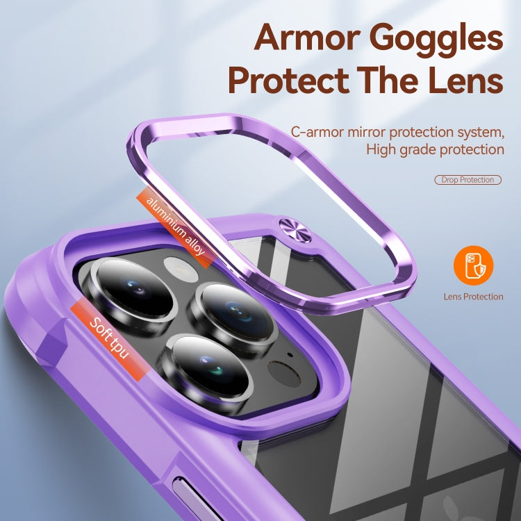 For iPhone 16 Pro TPU + PC Lens Protection Phone Case(Purple) - iPhone 16 Pro Cases by PMC Jewellery | Online Shopping South Africa | PMC Jewellery | Buy Now Pay Later Mobicred