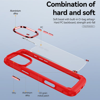 For iPhone 16 Pro Max TPU + PC Lens Protection Phone Case(Red) - iPhone 16 Pro Max Cases by PMC Jewellery | Online Shopping South Africa | PMC Jewellery | Buy Now Pay Later Mobicred