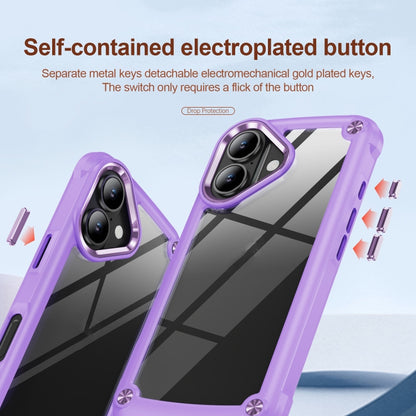 For iPhone 16 TPU + PC Lens Protection Phone Case(Purple) - iPhone 16 Cases by PMC Jewellery | Online Shopping South Africa | PMC Jewellery | Buy Now Pay Later Mobicred