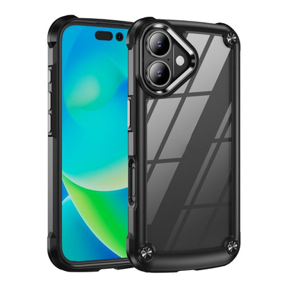 For iPhone 16 Plus TPU + PC Lens Protection Phone Case(Black) - iPhone 16 Plus Cases by PMC Jewellery | Online Shopping South Africa | PMC Jewellery | Buy Now Pay Later Mobicred