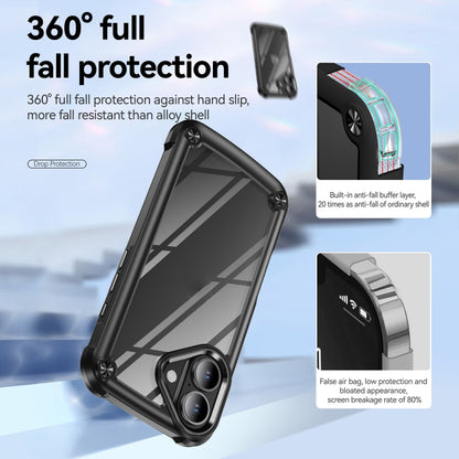 For iPhone 16 Plus TPU + PC Lens Protection Phone Case(Black) - iPhone 16 Plus Cases by PMC Jewellery | Online Shopping South Africa | PMC Jewellery | Buy Now Pay Later Mobicred