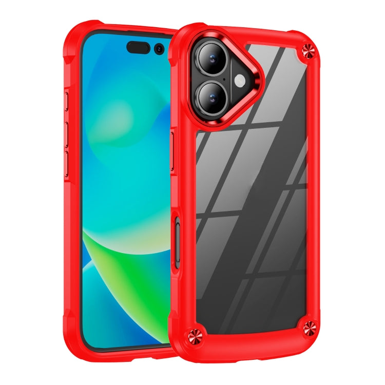 For iPhone 16 Plus TPU + PC Lens Protection Phone Case(Red) - iPhone 16 Plus Cases by PMC Jewellery | Online Shopping South Africa | PMC Jewellery | Buy Now Pay Later Mobicred