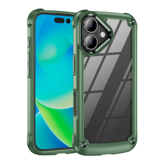 For iPhone 16 Plus TPU + PC Lens Protection Phone Case(Green) - iPhone 16 Plus Cases by PMC Jewellery | Online Shopping South Africa | PMC Jewellery | Buy Now Pay Later Mobicred