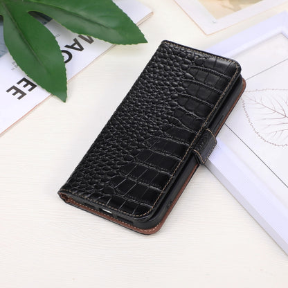 For iPhone 16 Pro Crocodile Top Layer Cowhide Leather Phone Case(Black) - iPhone 16 Pro Cases by PMC Jewellery | Online Shopping South Africa | PMC Jewellery | Buy Now Pay Later Mobicred