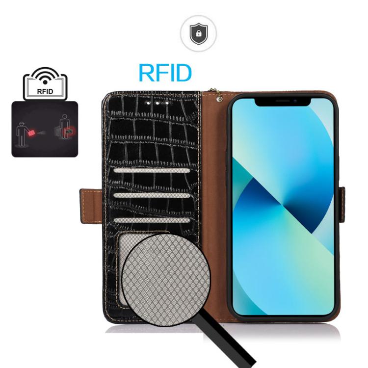 For iPhone 17 Air Crocodile Top Layer Cowhide Leather Phone Case(Black) - free shipping - PMc TechLife - Order now!