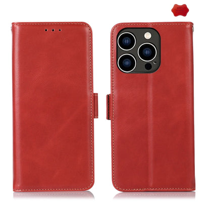 For iPhone 16 Pro Max Crazy Horse Top Layer Cowhide Leather Phone Case(Red) - iPhone 16 Pro Max Cases by PMC Jewellery | Online Shopping South Africa | PMC Jewellery | Buy Now Pay Later Mobicred