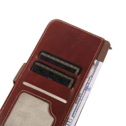 For iPhone 16 Pro Max Crazy Horse Top Layer Cowhide Leather Phone Case(Brown) - iPhone 16 Pro Max Cases by PMC Jewellery | Online Shopping South Africa | PMC Jewellery | Buy Now Pay Later Mobicred