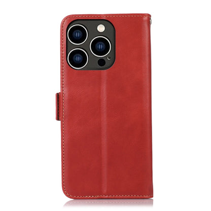 For iPhone 16 Pro Crazy Horse Top Layer Cowhide Leather Phone Case(Red) - iPhone 16 Pro Cases by PMC Jewellery | Online Shopping South Africa | PMC Jewellery | Buy Now Pay Later Mobicred