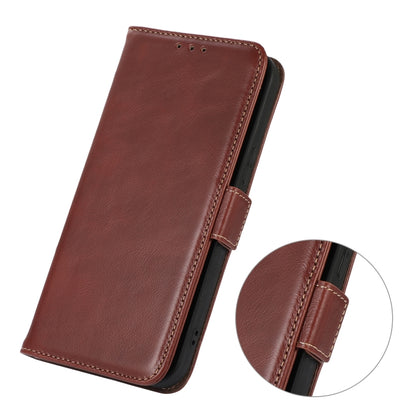 For iPhone 16 Pro Crazy Horse Top Layer Cowhide Leather Phone Case(Brown) - iPhone 16 Pro Cases by PMC Jewellery | Online Shopping South Africa | PMC Jewellery | Buy Now Pay Later Mobicred