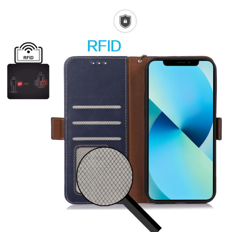 For iPhone 17 Crazy Horse Top Layer Cowhide Leather Phone Case(Blue) - free shipping - PMc TechLife - Order now!