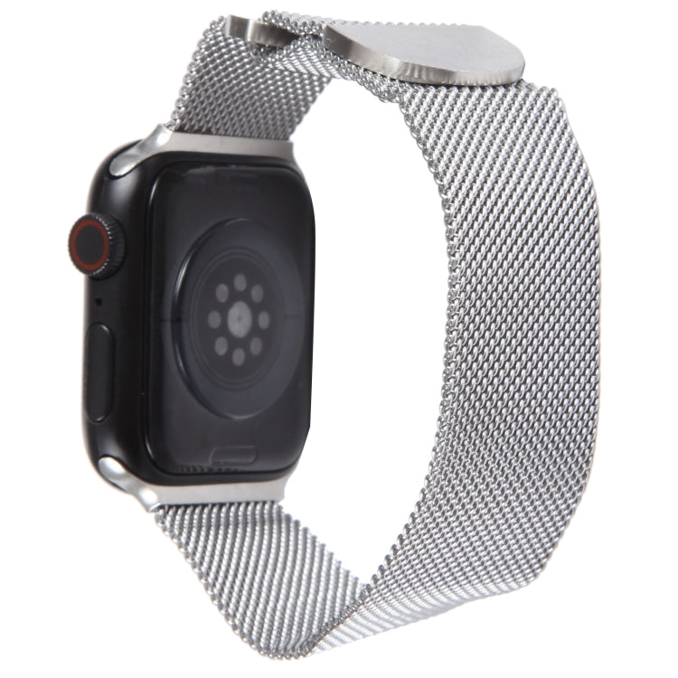 For Apple Watch SE 2023 40mm Milanese Metal Magnetic Watch Band(Silver) - Watch Bands by PMC TechLife | Online Shopping South Africa | PMC TechLife