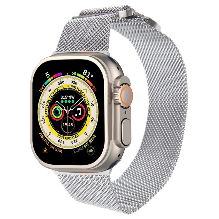 For Apple Watch SE 2023 40mm Milanese Metal Magnetic Watch Band(Silver) - Watch Bands by PMC TechLife | Online Shopping South Africa | PMC TechLife
