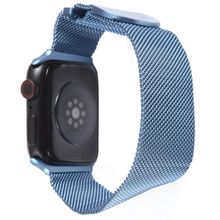 For Apple Watch SE 2023 40mm Milanese Metal Magnetic Watch Band(Blue) - Watch Bands by PMC Jewellery | Online Shopping South Africa | PMC Jewellery