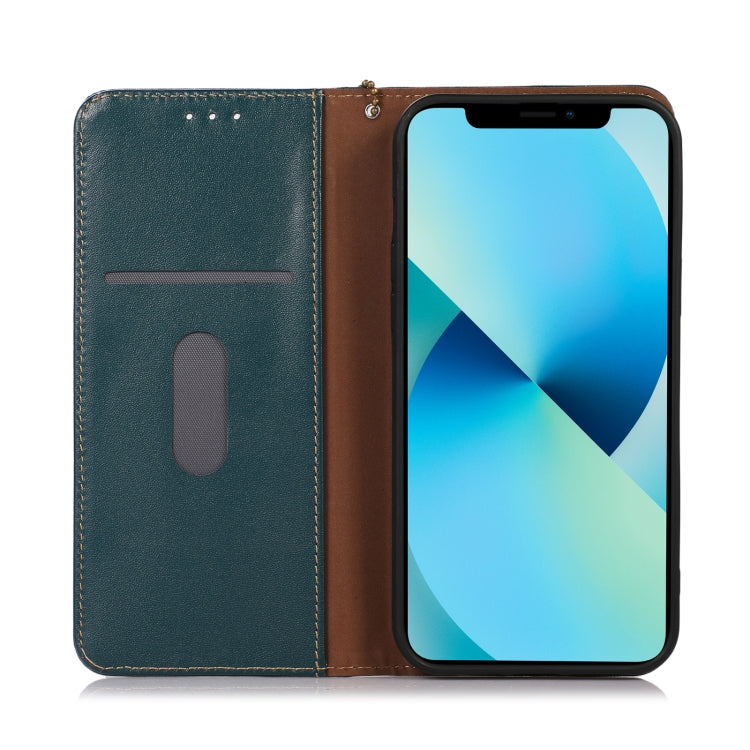 For iPhone 16 Pro Max KHAZNEH Nappa Top Layer Cowhide Leather Phone Case(Green) - iPhone 16 Pro Max Cases by PMC Jewellery | Online Shopping South Africa | PMC Jewellery | Buy Now Pay Later Mobicred