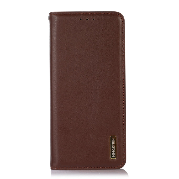 For iPhone 16 Pro Max KHAZNEH Nappa Top Layer Cowhide Leather Phone Case(Brown) - iPhone 16 Pro Max Cases by PMC Jewellery | Online Shopping South Africa | PMC Jewellery | Buy Now Pay Later Mobicred