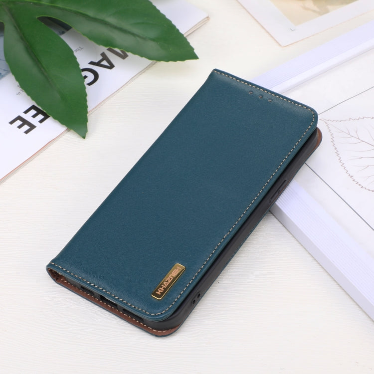 For iPhone 16 Pro KHAZNEH Nappa Top Layer Cowhide Leather Phone Case(Green) - iPhone 16 Pro Cases by PMC Jewellery | Online Shopping South Africa | PMC Jewellery | Buy Now Pay Later Mobicred