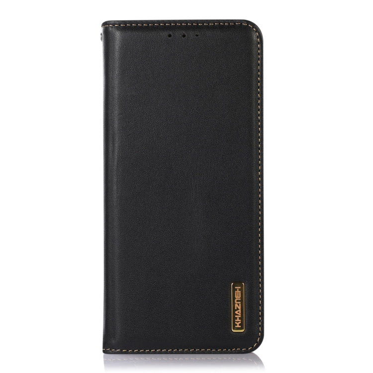 For iPhone 16 KHAZNEH Nappa Top Layer Cowhide Leather Phone Case(Black) - iPhone 16 Cases by PMC Jewellery | Online Shopping South Africa | PMC Jewellery | Buy Now Pay Later Mobicred