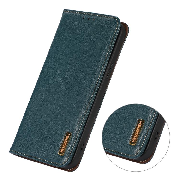 For iPhone 17 KHAZNEH Nappa Top Layer Cowhide Leather Phone Case(Green) - free shipping - PMc TechLife - Order now!