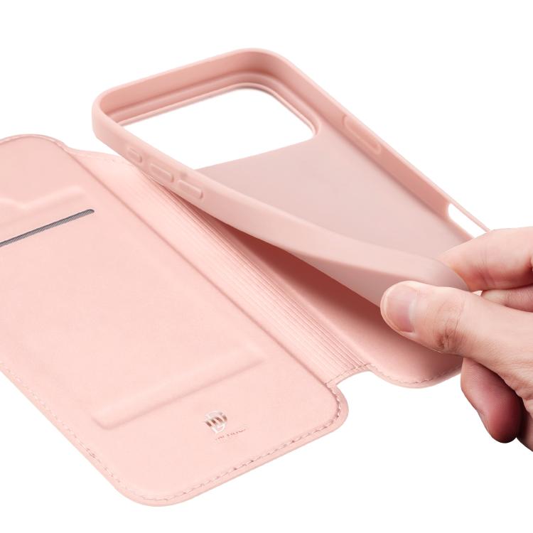 For iPhone 17 Pro Max DUX DUCIS Skin Pro Series Flip Leather Phone Case(Rose Gold) - iPhone 17 Pro Max Cases by DUX DUCIS | Online Shopping South Africa | PMC TechLife | Buy Now Pay Later Mobicred