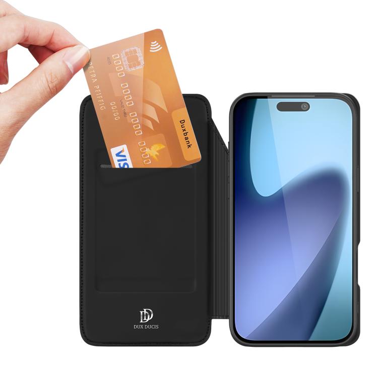 For iPhone 17 Air DUX DUCIS Skin Pro Series Flip Leather Phone Case(Black) - free shipping - PMC TechLife - Order now!