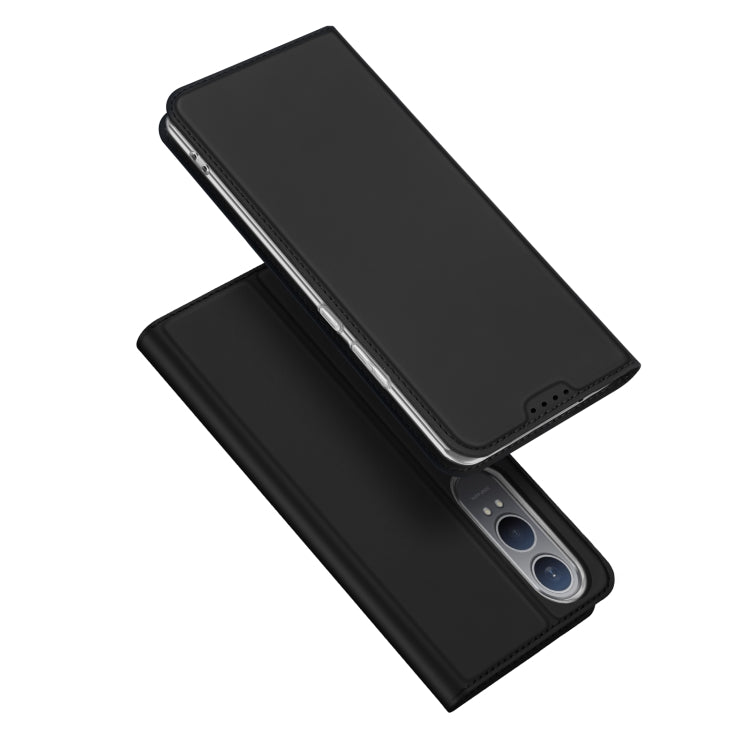 For OnePlus Nord CE4 Lite / OPPO K12x DUX DUCIS Skin Pro Series Horizontal Flip Phone Leather Case(Black) - OnePlus Cases by DUX DUCIS | Online Shopping South Africa | PMC Jewellery | Buy Now Pay Later Mobicred