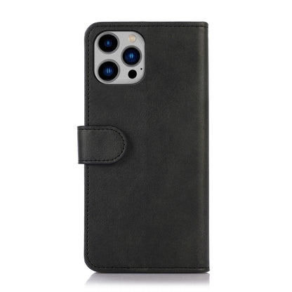 For iPhone 16 Pro Cow Texture Leather Phone Case(Black) - iPhone 16 Pro Cases by PMC Jewellery | Online Shopping South Africa | PMC Jewellery | Buy Now Pay Later Mobicred