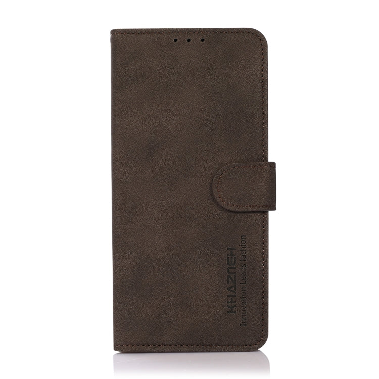 For iPhone 16 Pro KHAZNEH Matte Texture Leather Phone Case(Brown) - iPhone 16 Pro Cases by PMC Jewellery | Online Shopping South Africa | PMC Jewellery | Buy Now Pay Later Mobicred