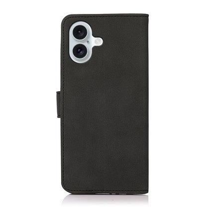 For iPhone 16 Plus KHAZNEH Matte Texture Leather Phone Case(Black) - iPhone 16 Plus Cases by PMC Jewellery | Online Shopping South Africa | PMC Jewellery | Buy Now Pay Later Mobicred