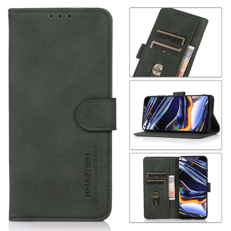 For iPhone 16 KHAZNEH Matte Texture Leather Phone Case(Green) - iPhone 16 Cases by PMC TechLife | Online Shopping South Africa | PMC TechLife | Buy Now Pay Later Mobicred