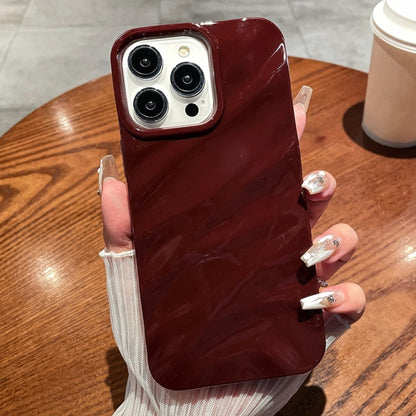 For iPhone 16 Pro Solid Color Wave Texture TPU Phone Case(Wine Red) - iPhone 16 Pro Cases by PMC Jewellery | Online Shopping South Africa | PMC Jewellery | Buy Now Pay Later Mobicred