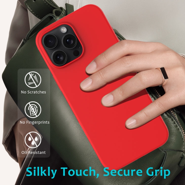 For iPhone 16 Pro Max Solid Color Silicone Phone Case(Red) - More iPhone Cases by PMC Jewellery | Online Shopping South Africa | PMC Jewellery | Buy Now Pay Later Mobicred