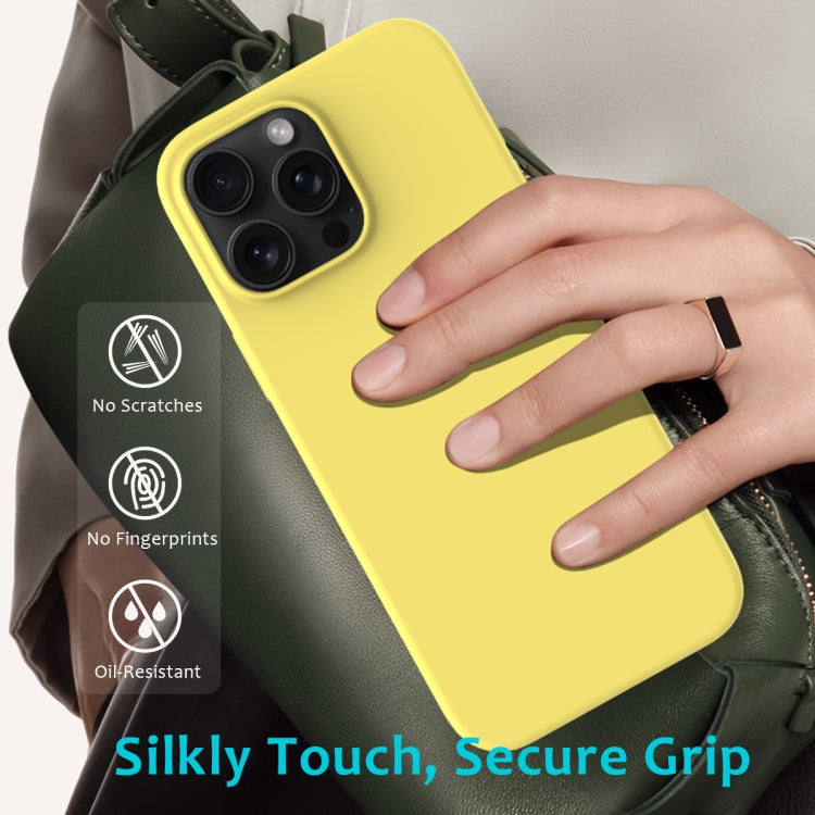 For iPhone 16 Pro Max Solid Color Silicone Phone Case(Lemon Yellow) - More iPhone Cases by PMC Jewellery | Online Shopping South Africa | PMC Jewellery | Buy Now Pay Later Mobicred