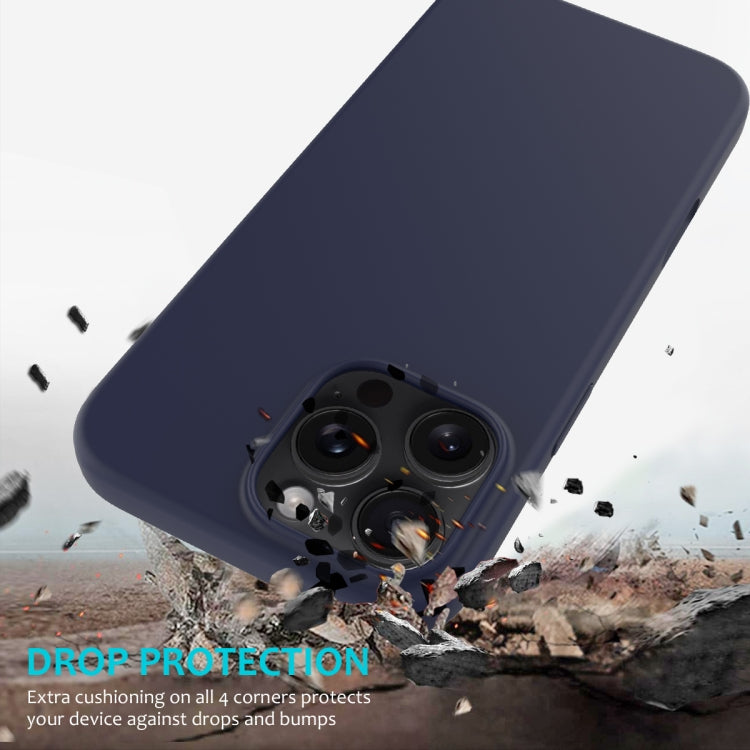 For iPhone 16 Pro Max Solid Color Silicone Phone Case(Midnight Blue) - More iPhone Cases by PMC Jewellery | Online Shopping South Africa | PMC Jewellery | Buy Now Pay Later Mobicred