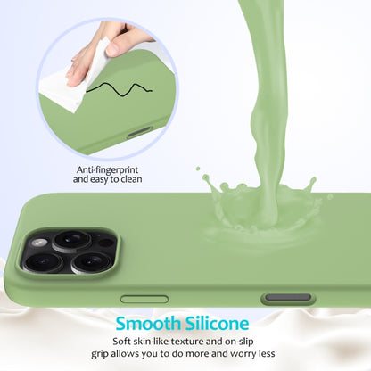 For iPhone 16 Pro Solid Color Silicone Phone Case(Mint Green) - More iPhone Cases by PMC Jewellery | Online Shopping South Africa | PMC Jewellery | Buy Now Pay Later Mobicred