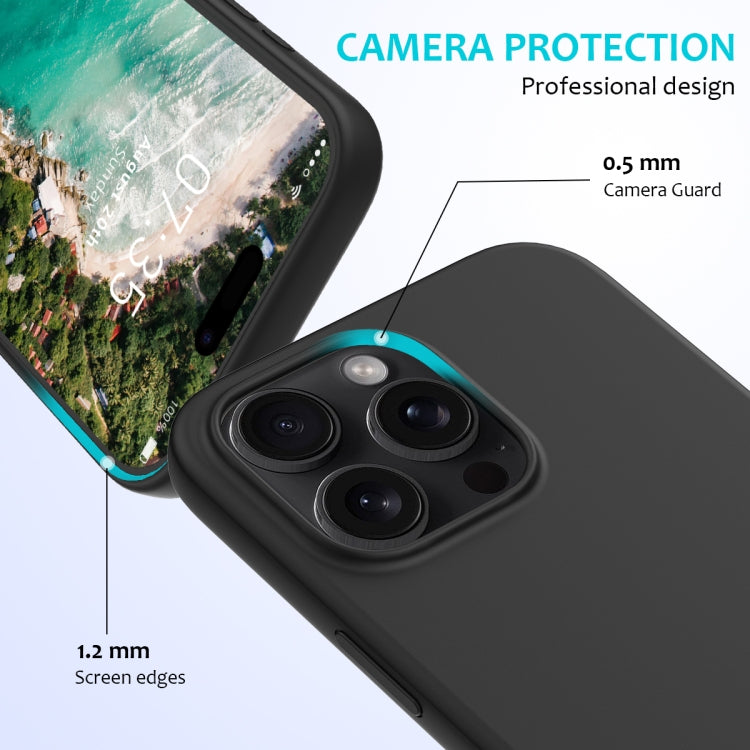 For iPhone 16 Pro Solid Color Silicone Phone Case(Black) - More iPhone Cases by PMC Jewellery | Online Shopping South Africa | PMC Jewellery | Buy Now Pay Later Mobicred