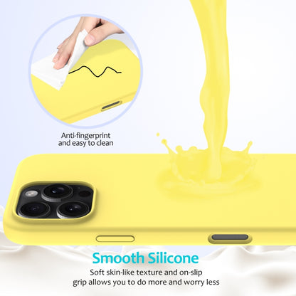 For iPhone 16 Pro Solid Color Silicone Phone Case(Lemon Yellow) - More iPhone Cases by PMC Jewellery | Online Shopping South Africa | PMC Jewellery | Buy Now Pay Later Mobicred