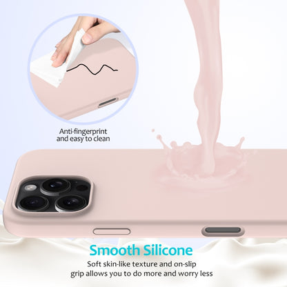 For iPhone 16 Pro Solid Color Silicone Phone Case(Sand Pink) - More iPhone Cases by PMC Jewellery | Online Shopping South Africa | PMC Jewellery | Buy Now Pay Later Mobicred