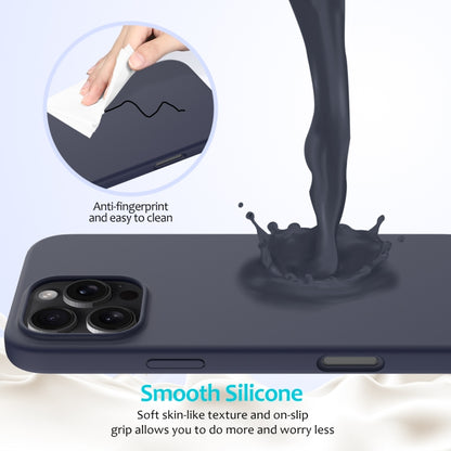 For iPhone 16 Pro Solid Color Silicone Phone Case(Midnight Blue) - More iPhone Cases by PMC Jewellery | Online Shopping South Africa | PMC Jewellery | Buy Now Pay Later Mobicred