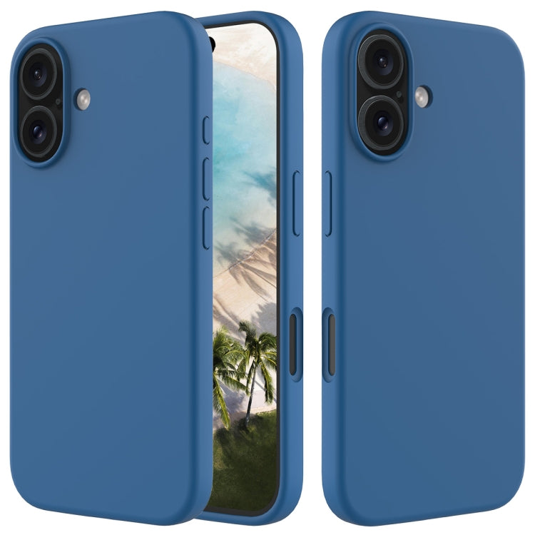 For iPhone 16 Plus Solid Color Silicone Phone Case(Cobalt Blue) - More iPhone Cases by PMC Jewellery | Online Shopping South Africa | PMC Jewellery | Buy Now Pay Later Mobicred