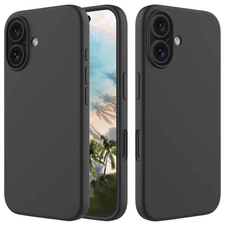 For iPhone 16 Plus Solid Color Silicone Phone Case(Black) - More iPhone Cases by PMC Jewellery | Online Shopping South Africa | PMC Jewellery | Buy Now Pay Later Mobicred