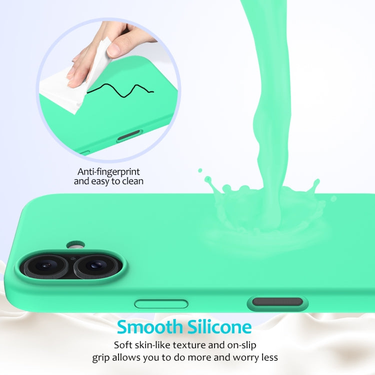 For iPhone 16 Plus Solid Color Silicone Phone Case(Green) - More iPhone Cases by PMC Jewellery | Online Shopping South Africa | PMC Jewellery | Buy Now Pay Later Mobicred