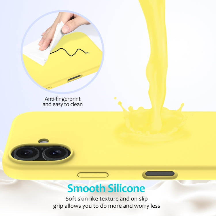 For iPhone 16 Plus Solid Color Silicone Phone Case(Lemon Yellow) - More iPhone Cases by PMC Jewellery | Online Shopping South Africa | PMC Jewellery | Buy Now Pay Later Mobicred