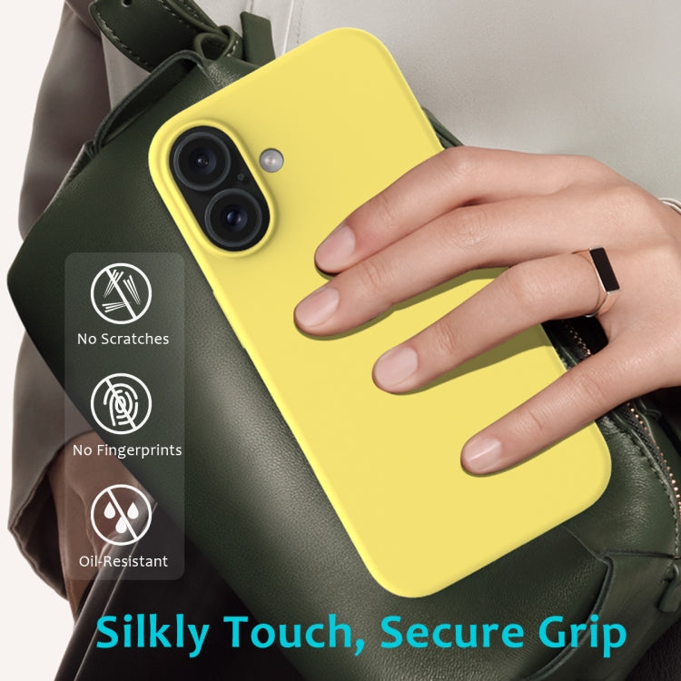 For iPhone 16 Plus Solid Color Silicone Phone Case(Lemon Yellow) - More iPhone Cases by PMC Jewellery | Online Shopping South Africa | PMC Jewellery | Buy Now Pay Later Mobicred