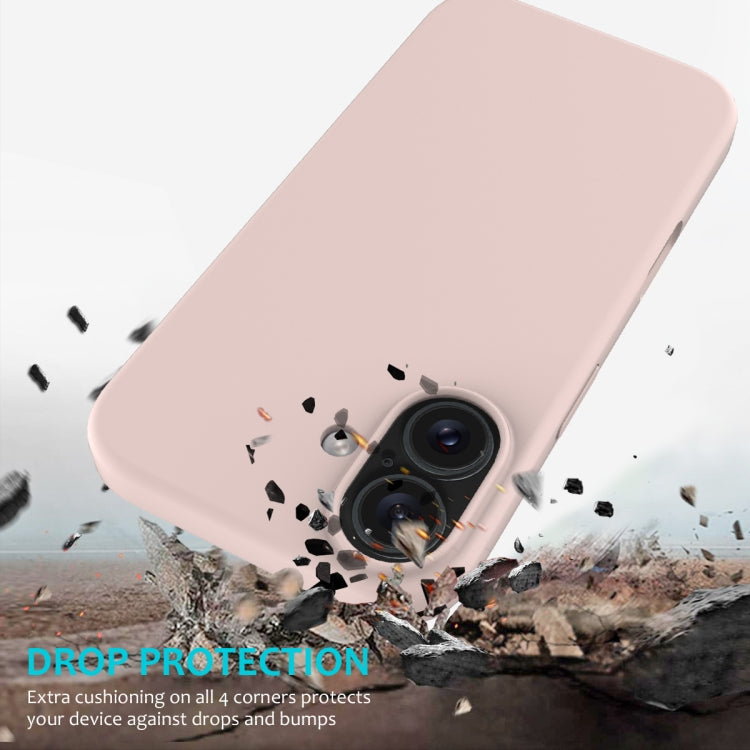 For iPhone 16 Plus Solid Color Silicone Phone Case(Sand Pink) - More iPhone Cases by PMC Jewellery | Online Shopping South Africa | PMC Jewellery | Buy Now Pay Later Mobicred