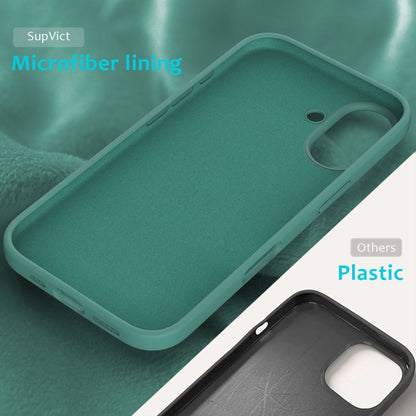 For iPhone 16 Plus Solid Color Silicone Phone Case(Pine Needle Green) - More iPhone Cases by PMC Jewellery | Online Shopping South Africa | PMC Jewellery | Buy Now Pay Later Mobicred