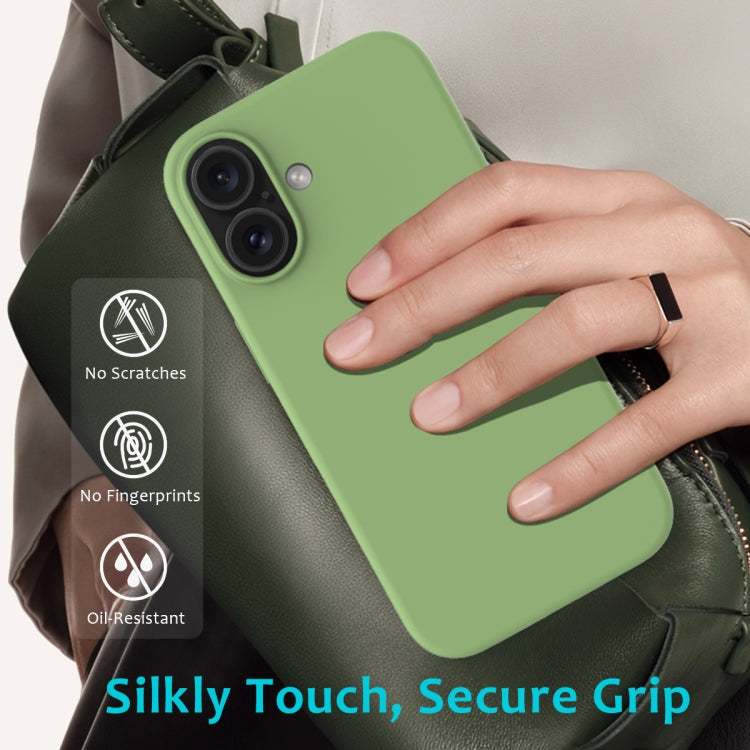 For iPhone 16 Solid Color Silicone Phone Case(Mint Green) - More iPhone Cases by PMC Jewellery | Online Shopping South Africa | PMC Jewellery | Buy Now Pay Later Mobicred