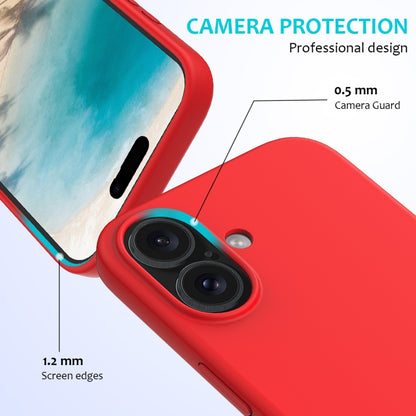 For iPhone 16 Solid Color Silicone Phone Case(Red) - More iPhone Cases by PMC Jewellery | Online Shopping South Africa | PMC Jewellery | Buy Now Pay Later Mobicred