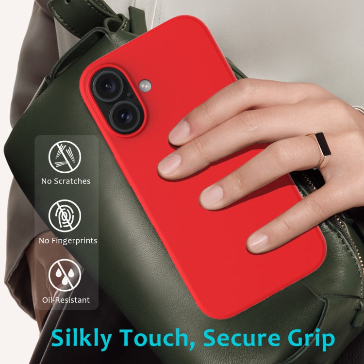 For iPhone 16 Solid Color Silicone Phone Case(Red) - More iPhone Cases by PMC Jewellery | Online Shopping South Africa | PMC Jewellery | Buy Now Pay Later Mobicred