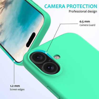 For iPhone 16 Solid Color Silicone Phone Case(Green) - More iPhone Cases by PMC Jewellery | Online Shopping South Africa | PMC Jewellery | Buy Now Pay Later Mobicred