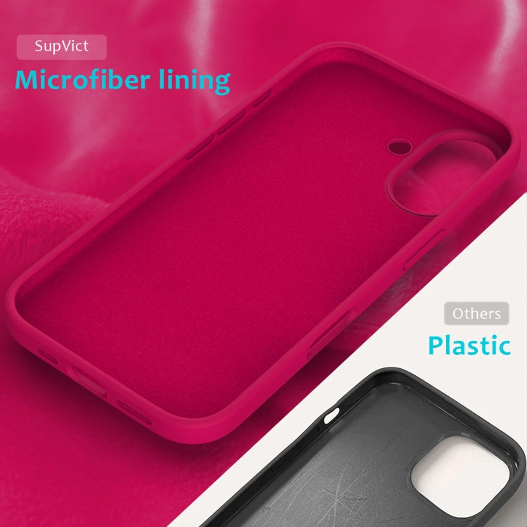 For iPhone 16 Solid Color Silicone Phone Case(Rose Red) - More iPhone Cases by PMC Jewellery | Online Shopping South Africa | PMC Jewellery | Buy Now Pay Later Mobicred